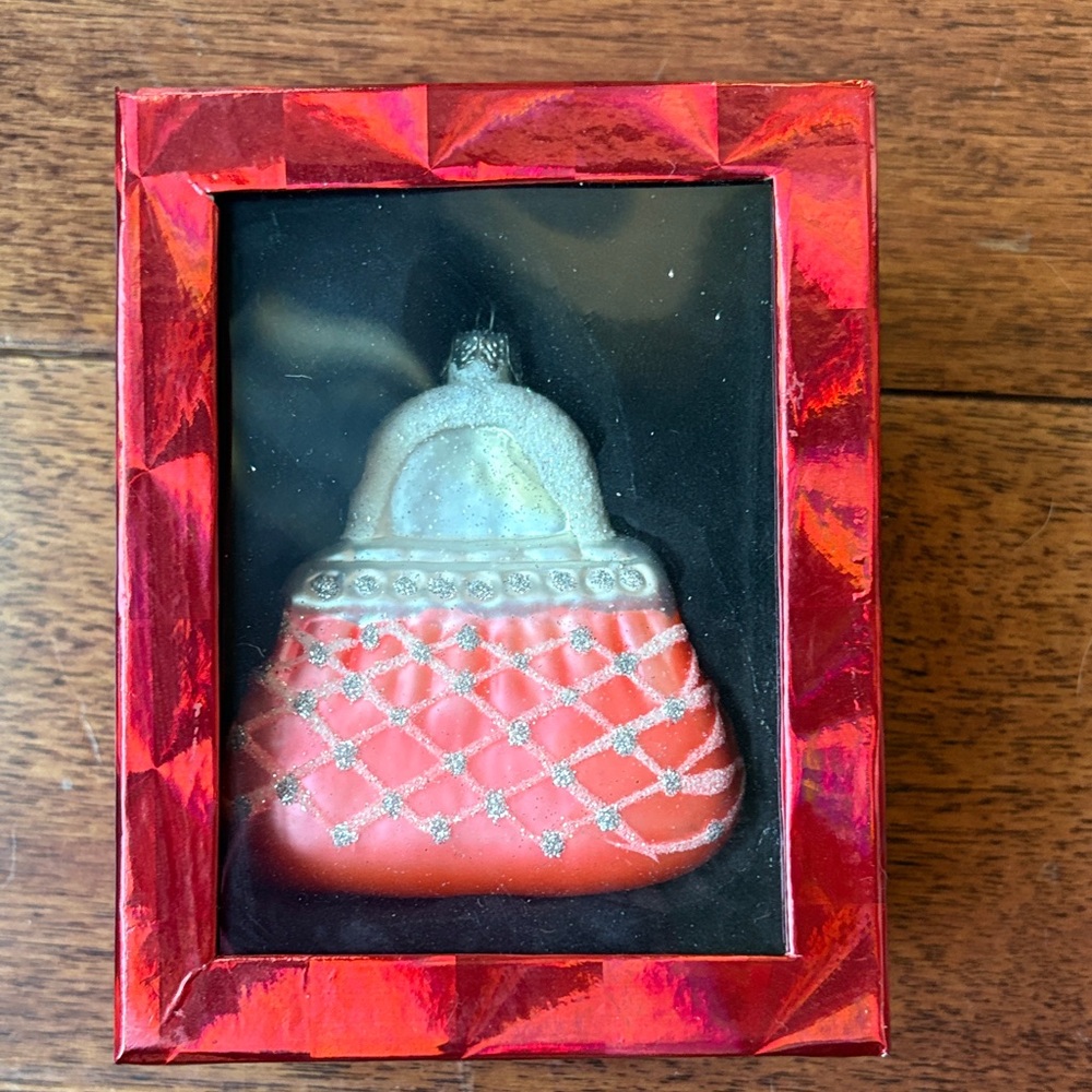 Red and Silver Purse Ornament